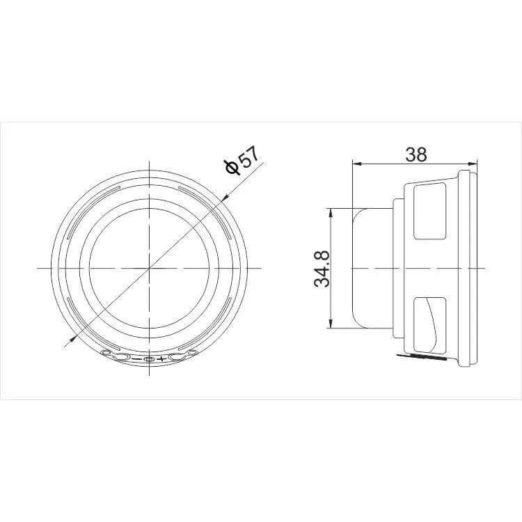 2023 Trending Products Customized 4ohm Speaker Components Tooth Speakers 57mm Wireless Blue Mini Plastic Combination 10W Passive