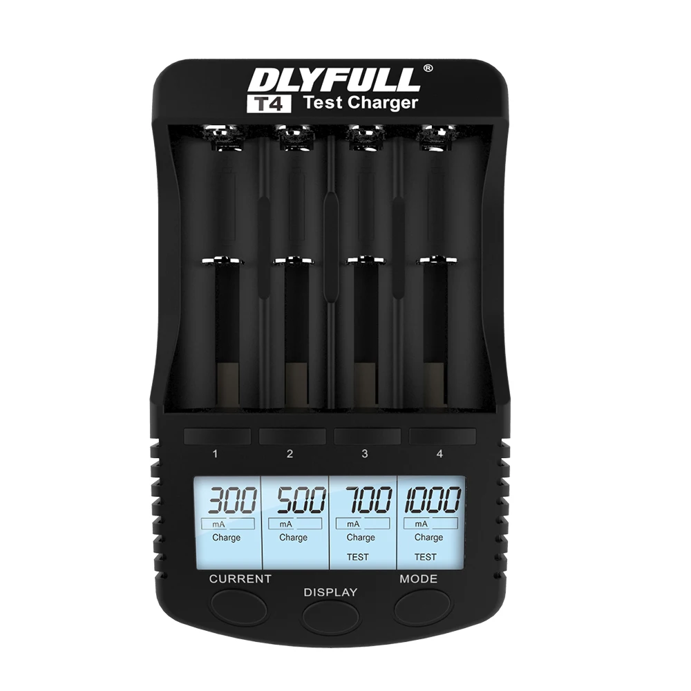 Dlyfull Smart 4 Slots China Factory Outlet NiMH lithiumion Universal Smart Battery Tester 18650 Battery Charger AA AAA