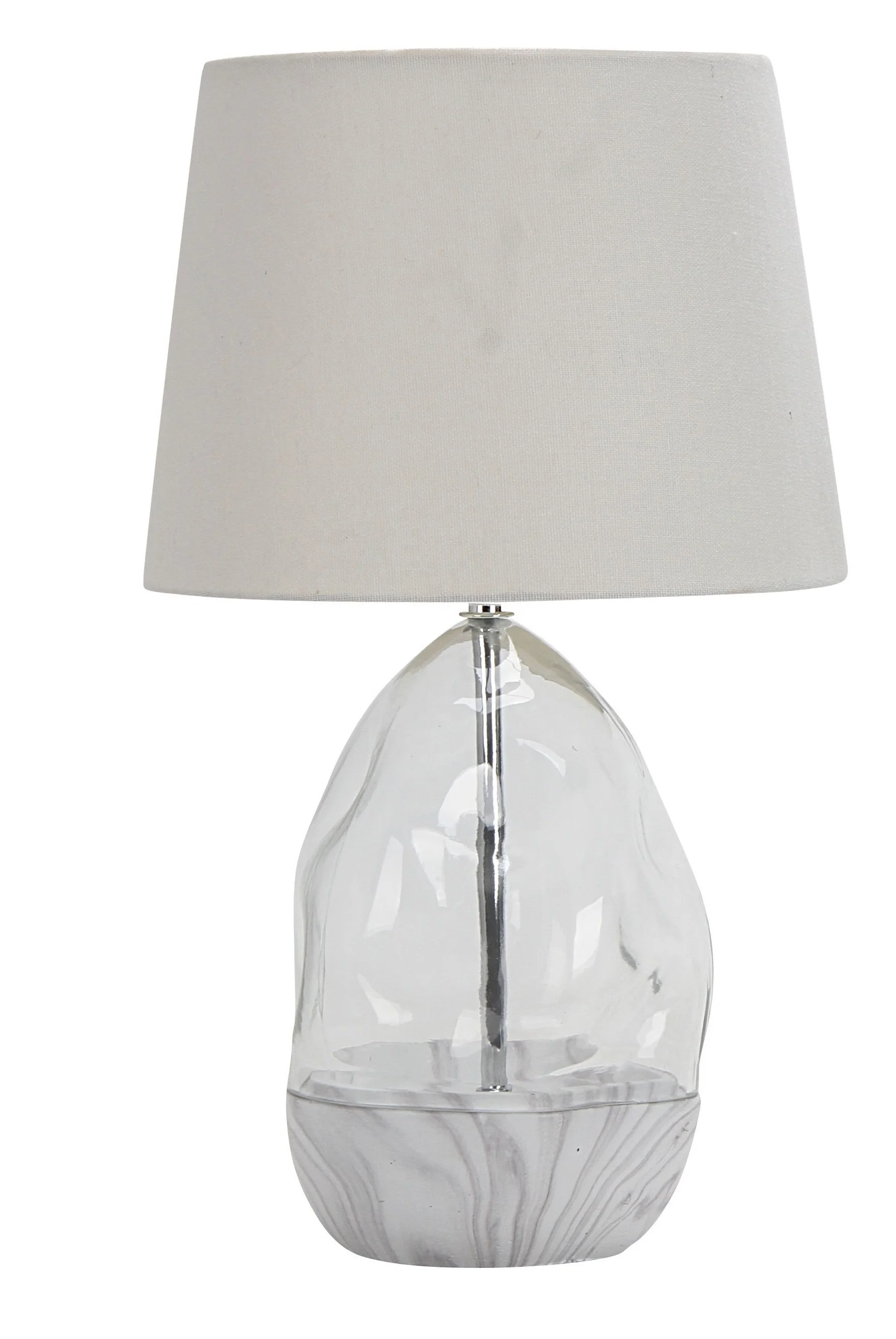 cement and glass desk lamp