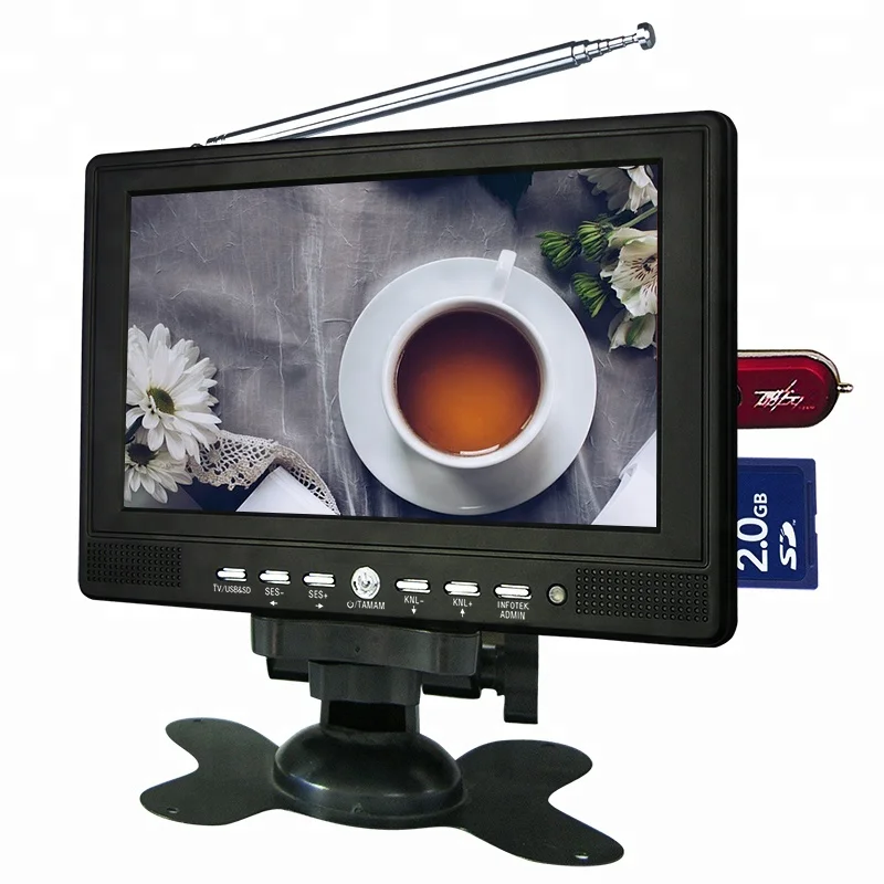 Маленький 7 'TV мини игроки dvb-t/DVB-T2 портативный DVBT2 плеер