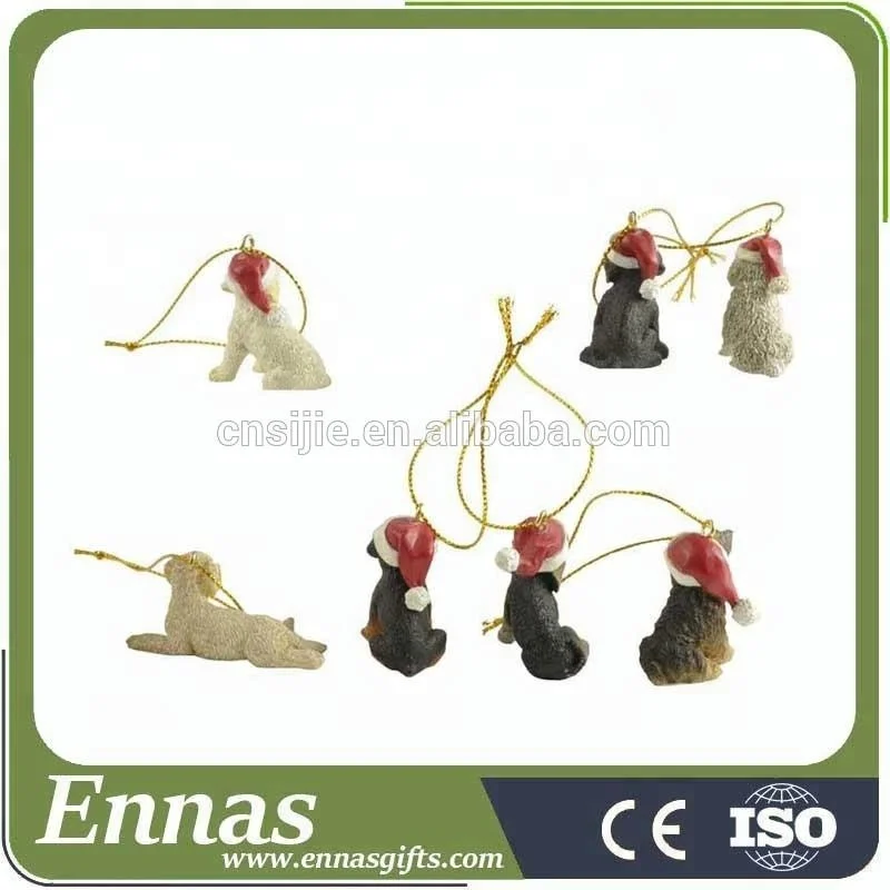 
Many style Resin dog Xmas hanging personalized Christmas hanging ornaments 