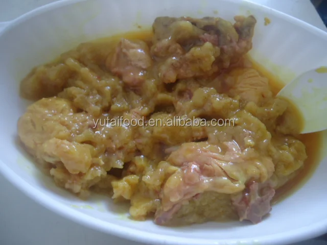 Консервированная куриная еда, курица карри