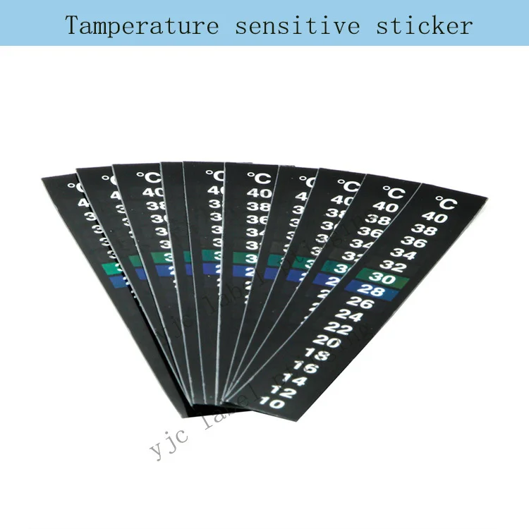 customized temperature sensitive label red/white/blue color changing decals self-adhesive stickers