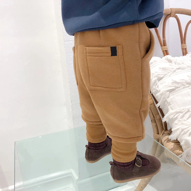 Одежда для малышей 2019, зимние теплые шаровары для младенцев, штаны для маленьких мальчиков из двух частей, штаны для бега, штаны для маленьких мальчиков