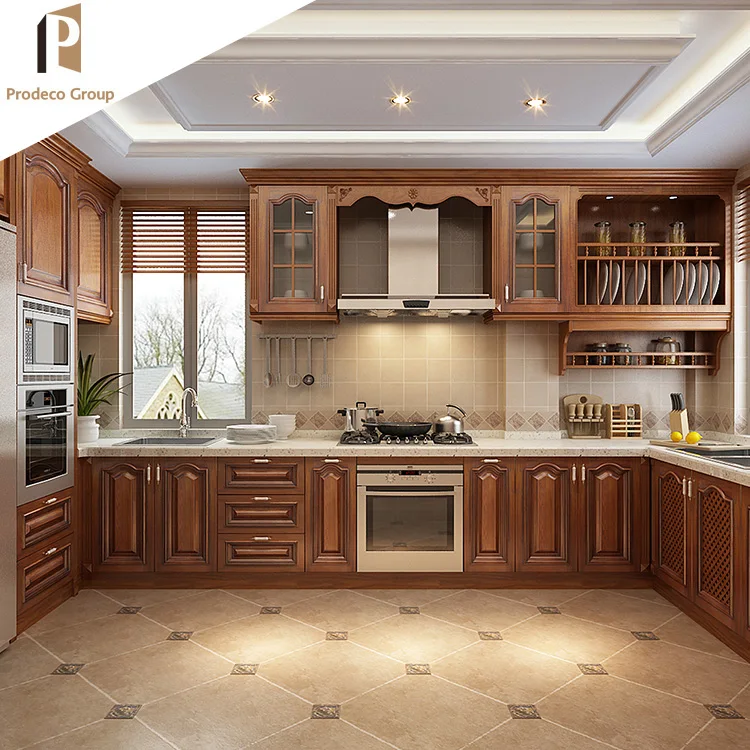 Wood Antique Furniture Kitchen Cabinet Custom Moq 1 Set Cabinet Kitchen Units Designs