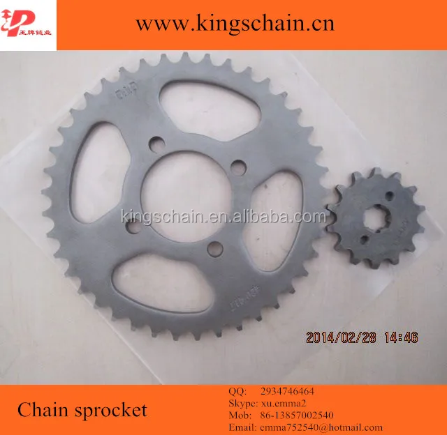 
Motorcycle spare part chain 420 and sprocket CD70 kit 