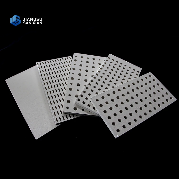 
Acoustic hexagon design perforated gypsum ceiling tiles 