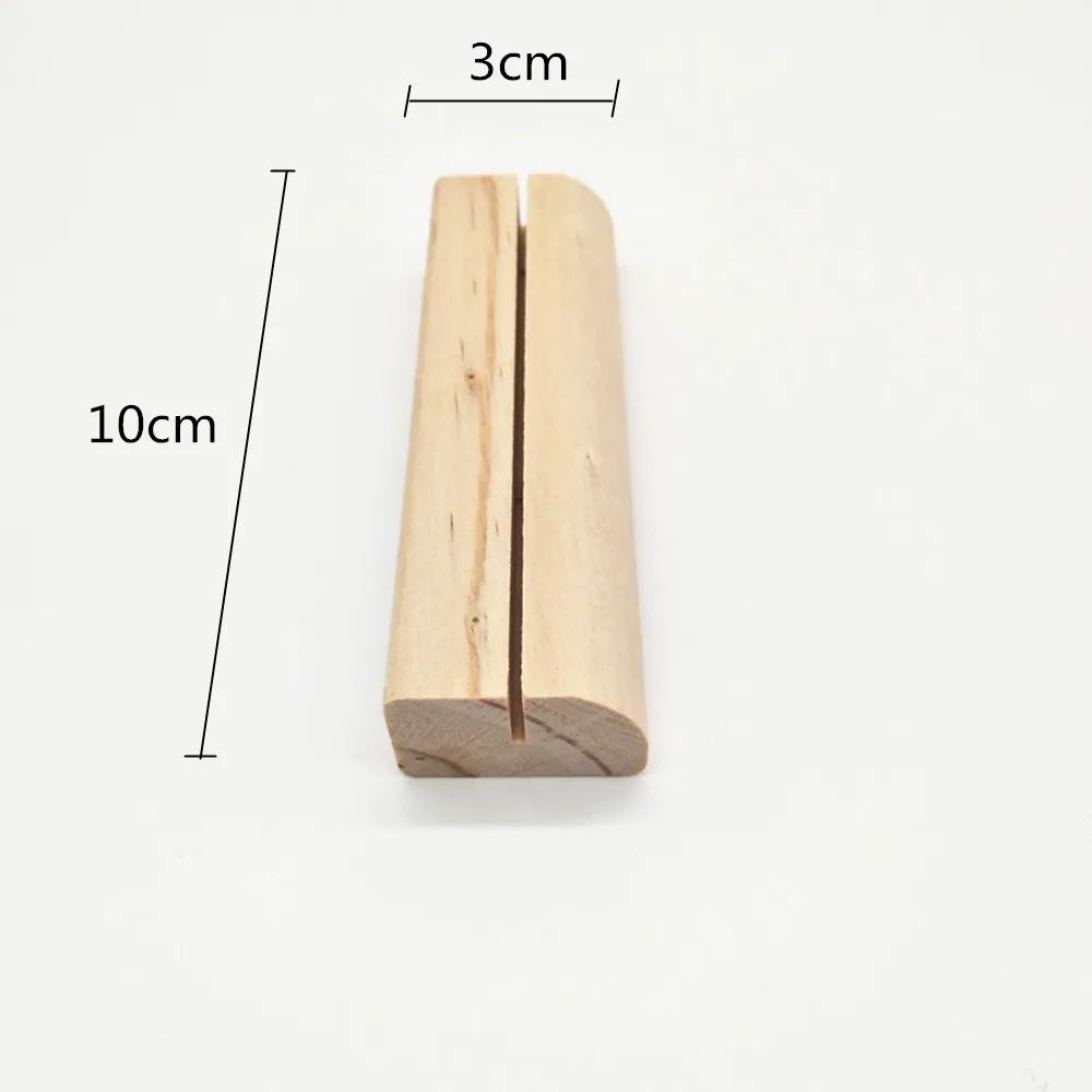 Natural Hotel Restaurant Wedding Place Card Holder Solid Wood Gift Card Display Stand