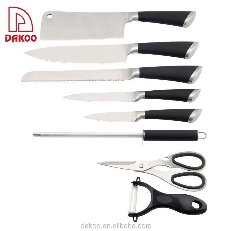 Knife Manufacturer 5PCS Stainless Steel Knife Scissors Sharpeners Kitchen Knives Sharpening Tool With Acrylic Holder