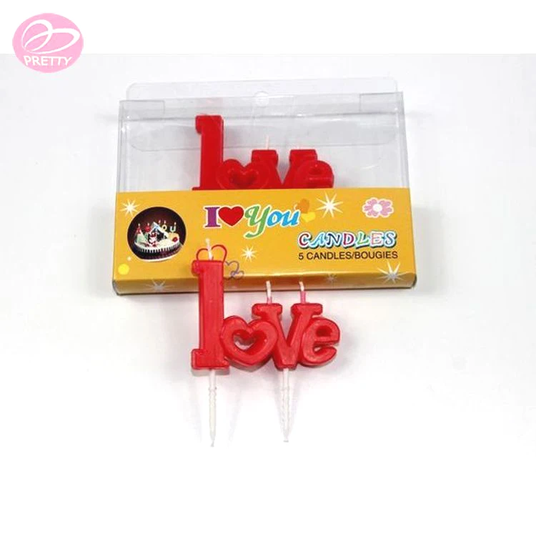 Crazy selling custom printing lovely heart shape candles