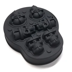 Custom silicone 6 cavity 3d skull ice cube tray soap mold silicone epoxy resin mould