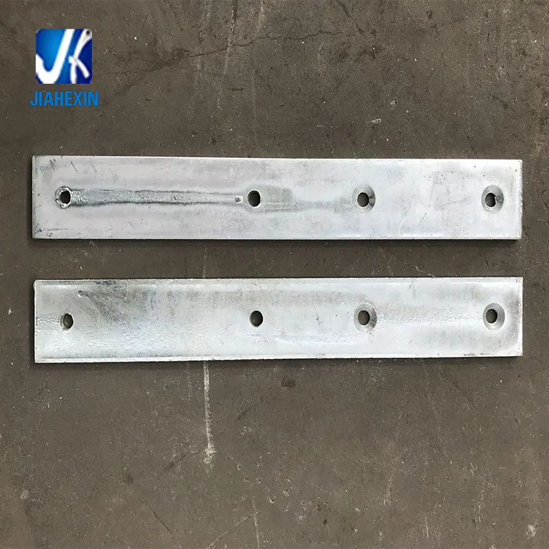 Hot dip galvanized steel fabricated flat bar with drilling holes