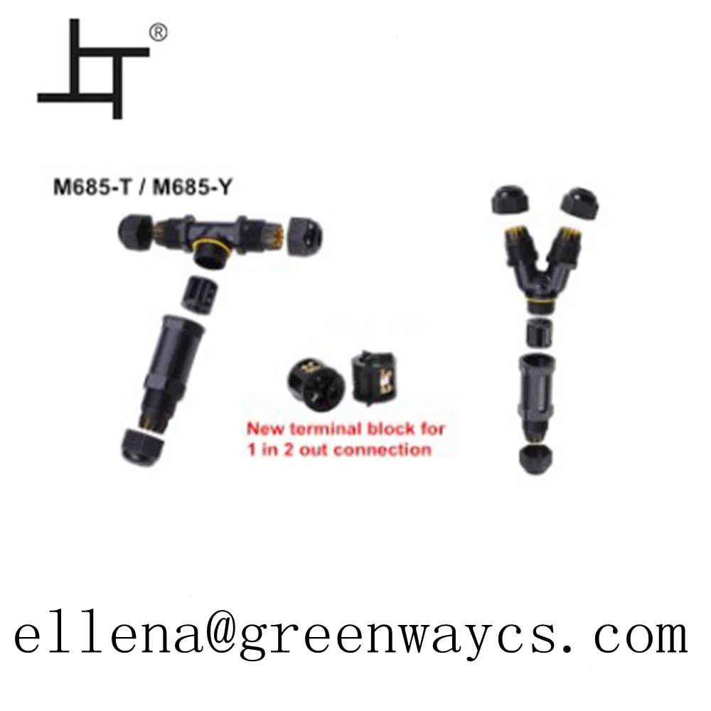 Greenway M684 nylon66 4pin ip68 waterproof cable glands for connector