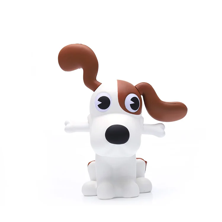 Custom high quality jumbo white dog stress ball animal  pu foam ball toy