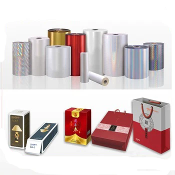 PET/BOPP holographic self adhesive paper films, Metallized Thermal Tipping Lamination Films