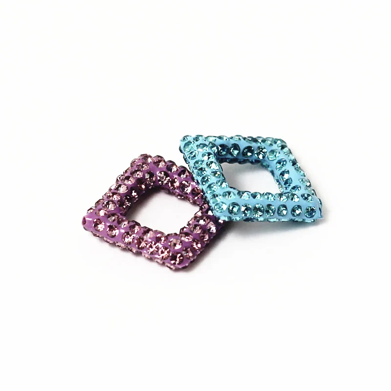Beadsnice ID 28536 New fashion DIY cube jewelry clay pave colorful rhinestone beads