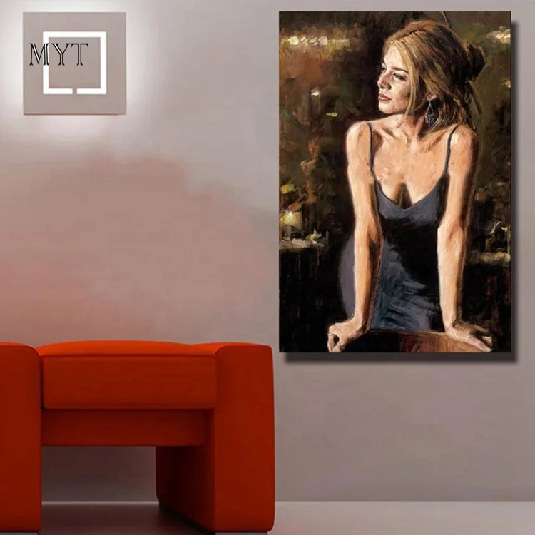 
MYT Nude Sexy Hot Sleepwear Pajamas Girls Wall Canvas Art Photo Oil Painting 