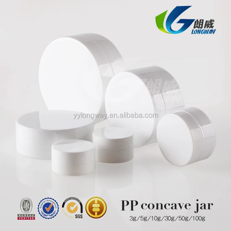 Natural plastic 30g 50g 100g frosted glass cream jar with silver screw cap wholesale
