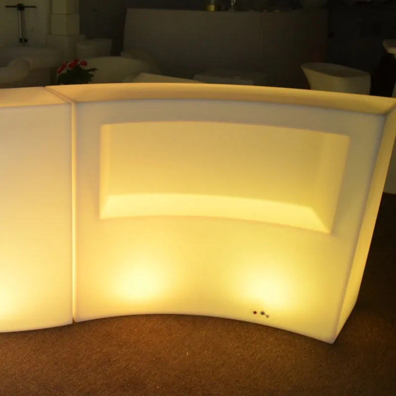 battery operated used illuminated glowing bar salon led furniture color changing