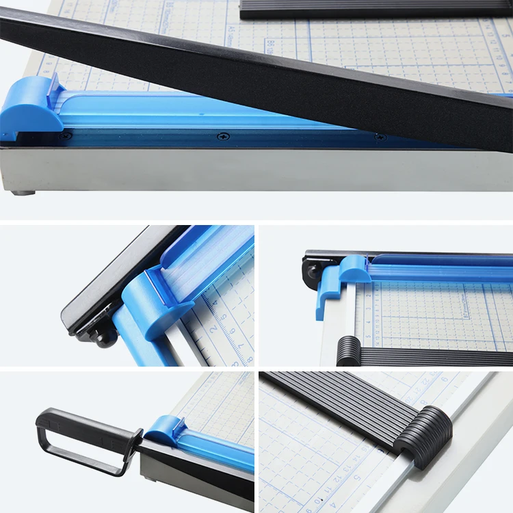A4 Paper Trimmer Paper Cutter Heavy Duty Trimmer Photo Guillotine Craft Machine Gridded Paper Steel White Manual Press 320x320mm