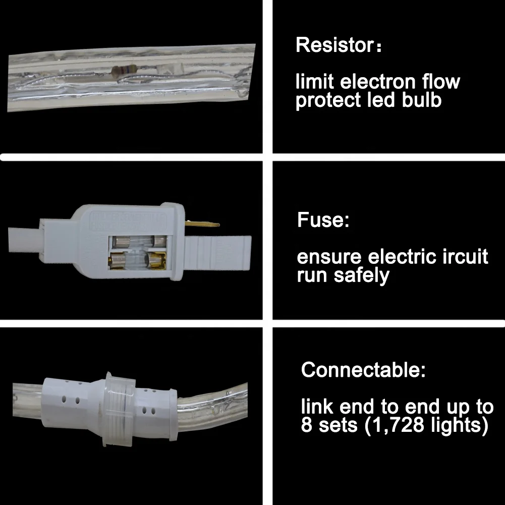 50m/roll Cuttable Flexible LED Rope Light Strip connectability Channel 12V Underwater LED Strip Light