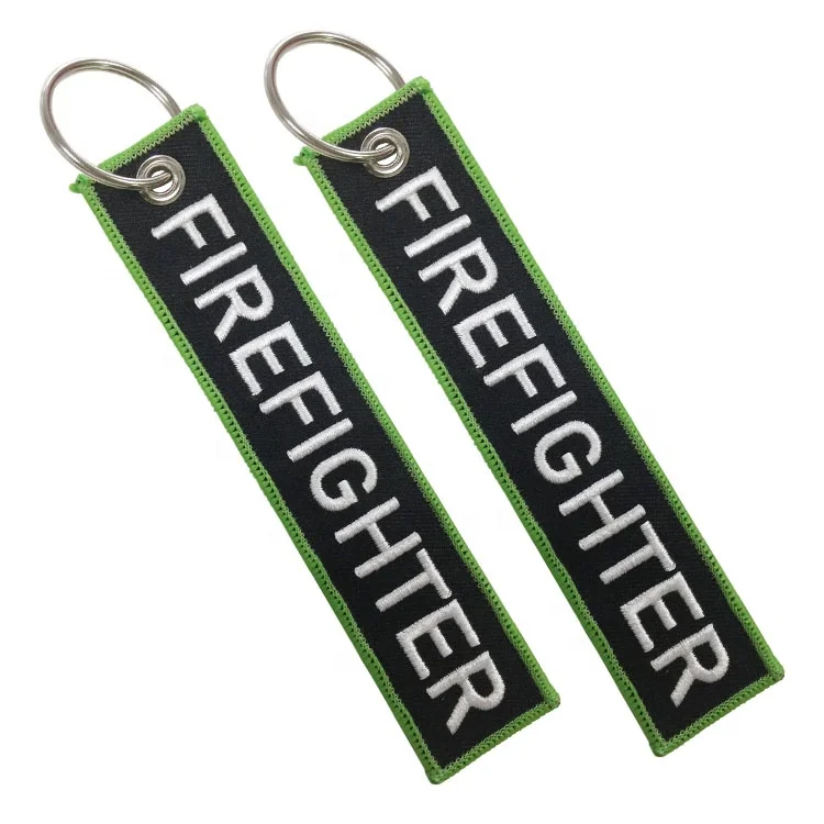 Customized Size Brand Name Label Tag Letters Printing Keychain Embroidery Iron on Patches