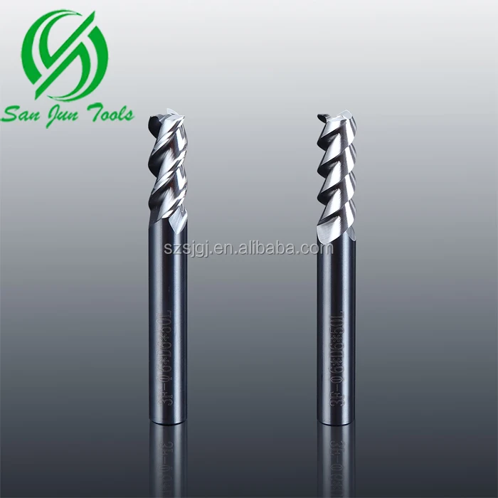 
3Flutes Carbide Aluminum End mill bits for aluminum processing 