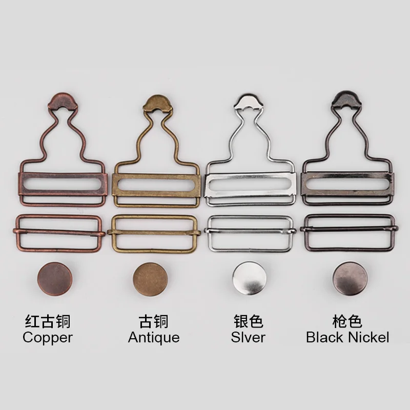 
brass and iron metal adjustable jeans overall buckle for overalls 