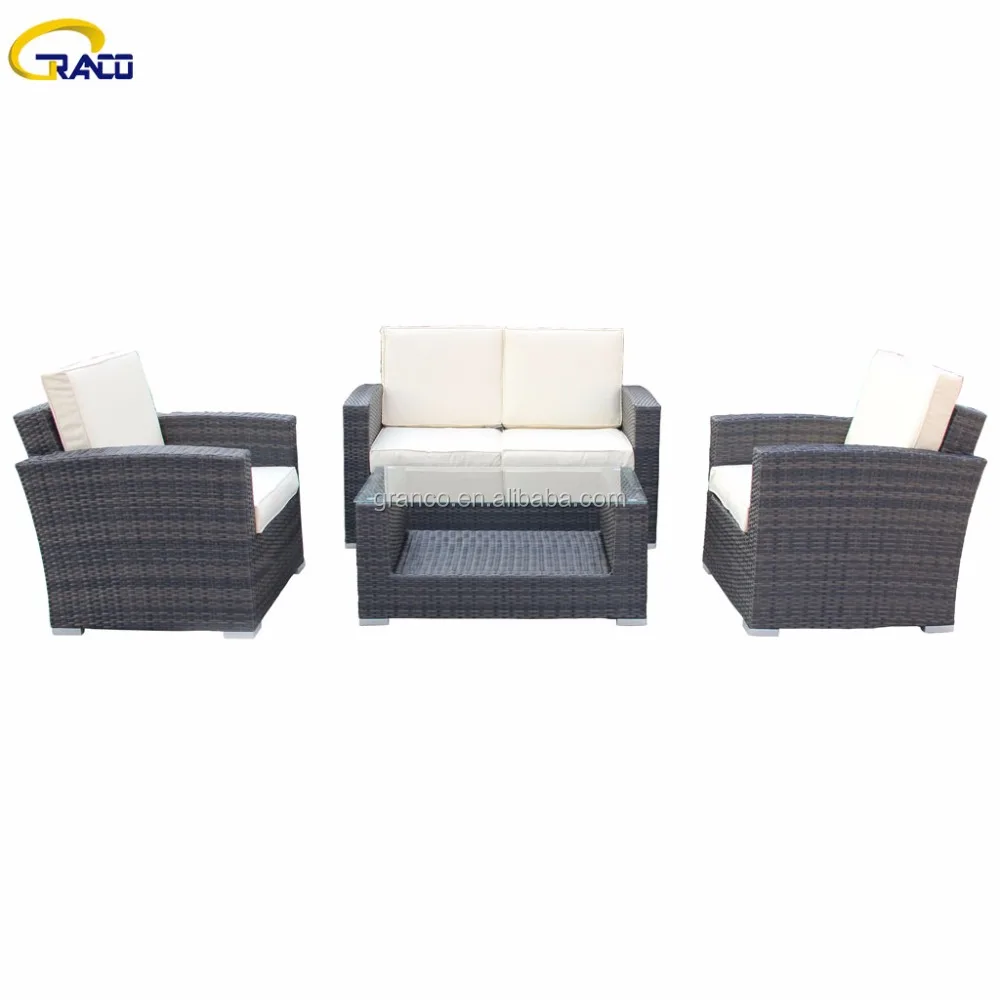 factory wholesale European style Italian design High End rattan garden furniture custom Living Room sofa set