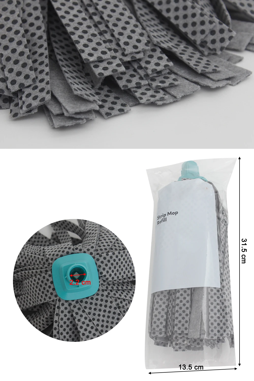 Floor cleaning tool round washable microfiber mop head