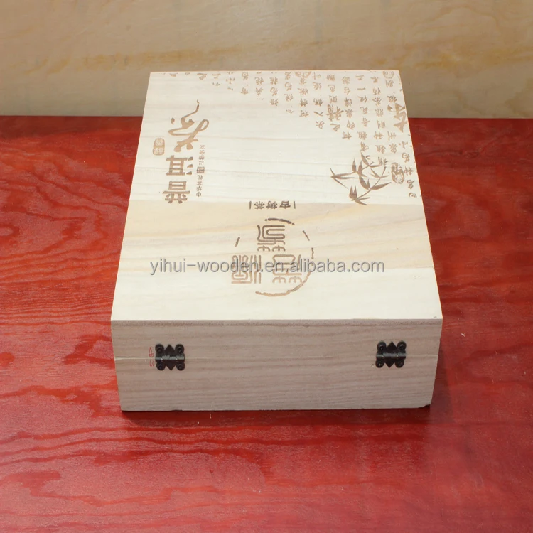 
custom made wooden tea packaging boxes with 4 compartments 