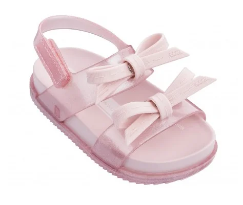 
2019 new design double bow knot thick sole kids girls jelly sandals 