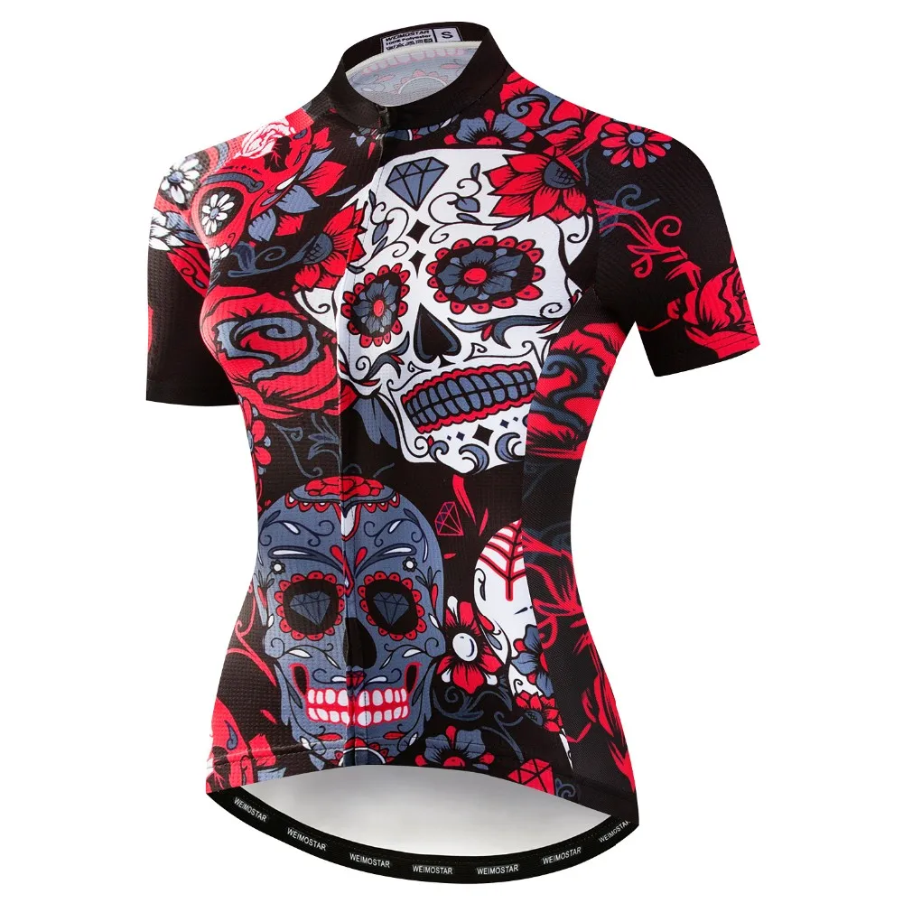 Wholesale Custom Womens Short Sleeve Cycling Jersey ,Girls Bike Short Sleeves with Three Pockets Bicycle Apparel