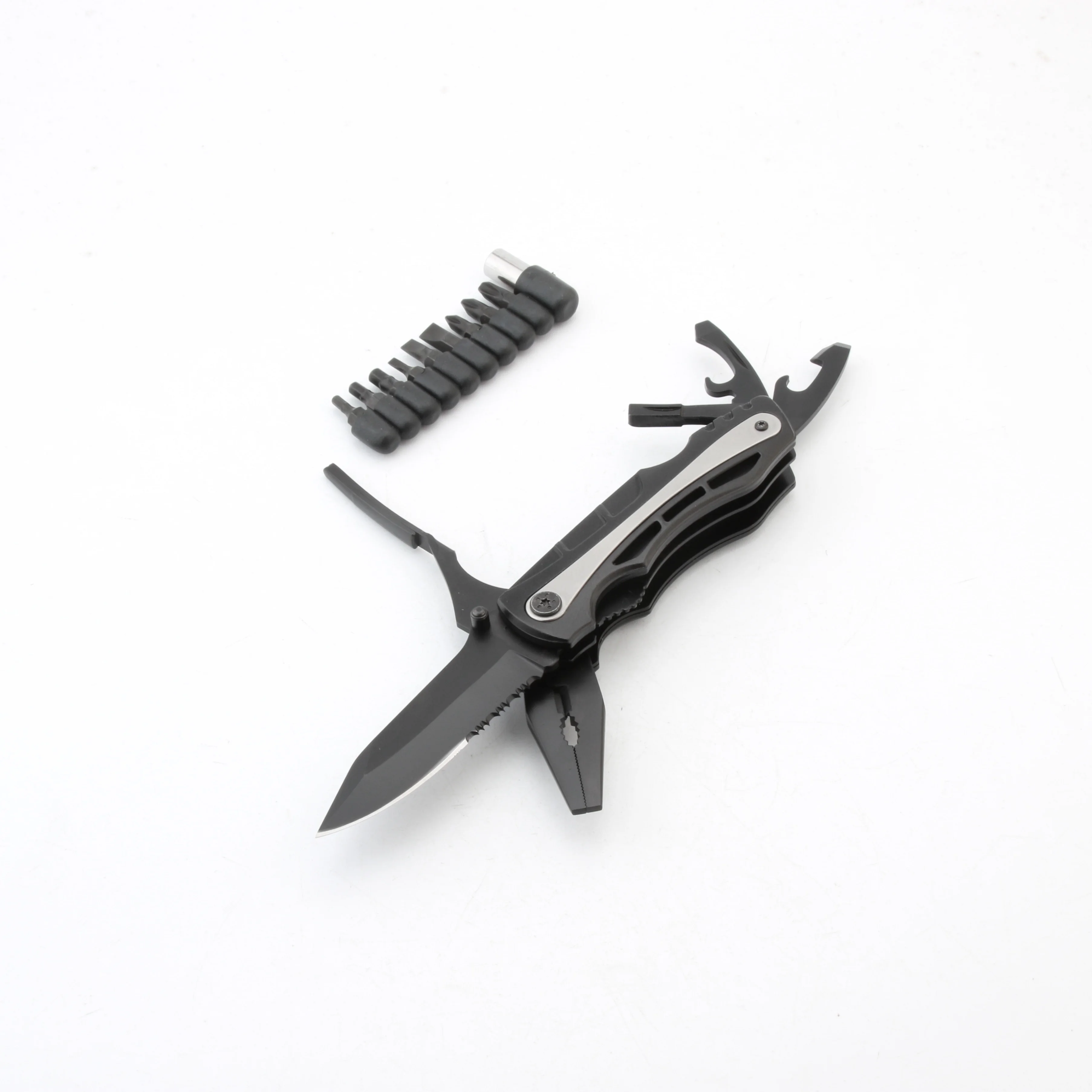 
MT 1011 Black Stainless Steel Outdoor Pocket Multi Tool Multitool Knife Pliers 