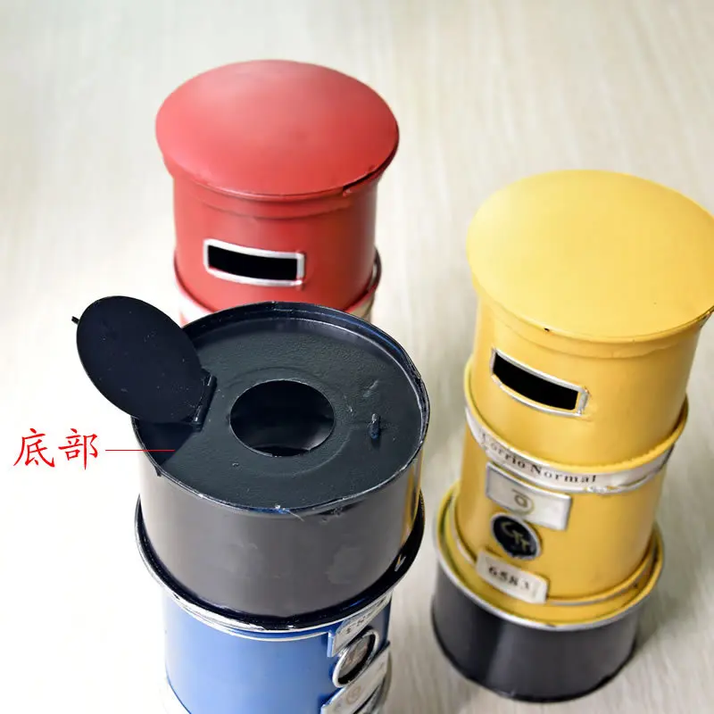 
custom classical post box money bank tin coin bank 
