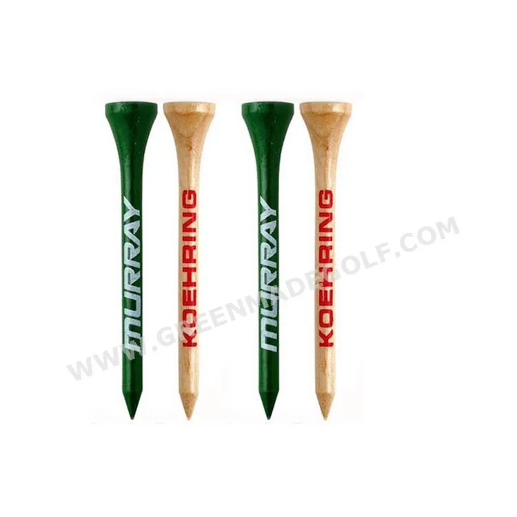Custom golf tee printing machine Golf Products 70mm wooden golf tees