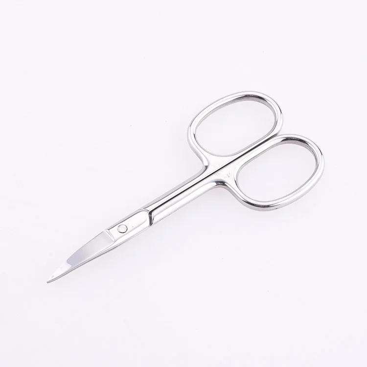 Custom logo eyelash scissors private label micro brow eyebrow scissors small beauty scissors for eyebrows