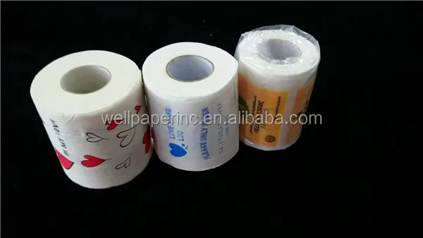custom printed lovely toilet tissue paper roll