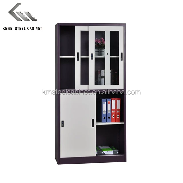 Office Steel Cabinet Sliding Door Filing Storage Metal Furniture