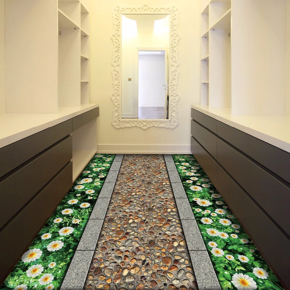 
Grass Carpet High Quality With Certification 3D Green Stone Anti-slip Home Hotel Decorative Mat Rug 