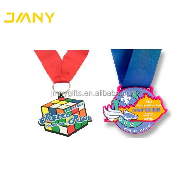 Customized Kids Gift Cheap Plastic Award Rubber Soft PVC Medals