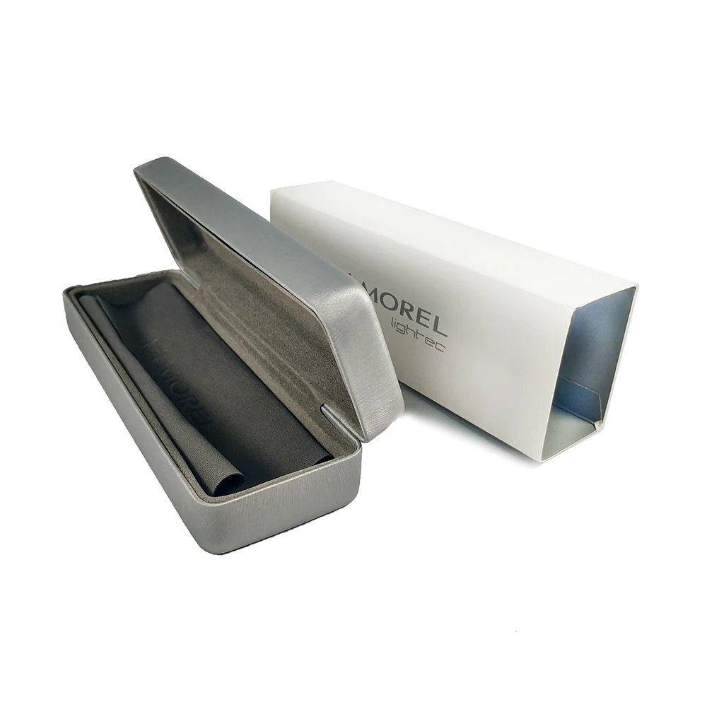 Iron gray metal glasses case,high quality sunglasses eyeglasses case box jewelry box with pouch
