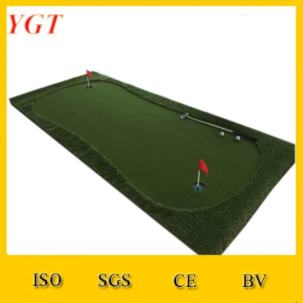Outdoor Indoor Mini Golf Trainer Grass Mat Practice Putting Green