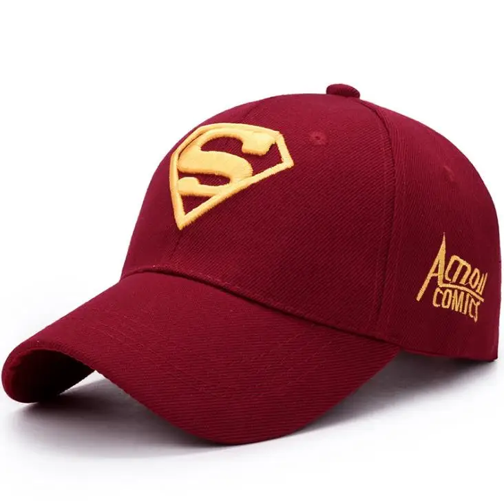 wholesale small order stock Outdoor leisure sports Superman baseball cap Korean custom embroidery logo