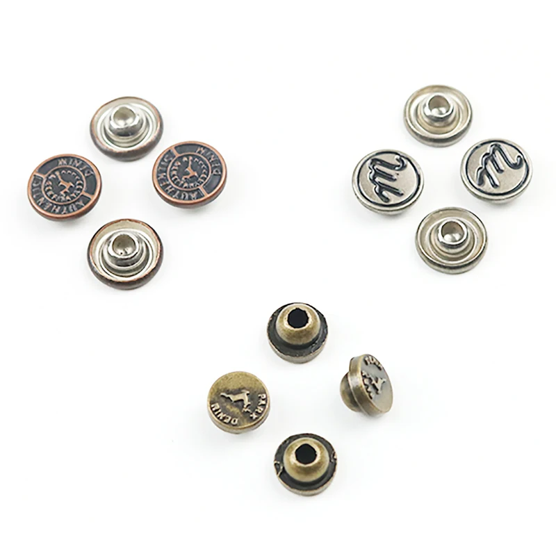 
Factory wholesale and OEM Double Face and Single Cap metal rivet stud for garment 
