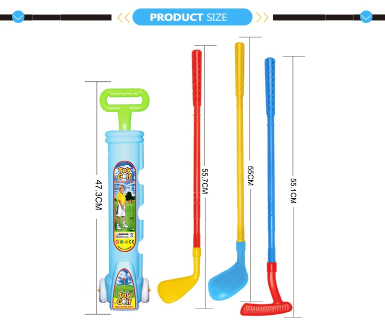 Sports plastic stick club golf toys set for kids