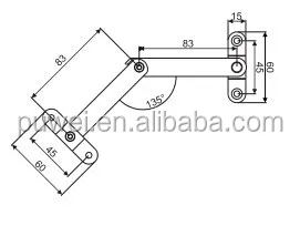 Windows Adjustable Friction Hinge / Safe Hinges for Aluminium Window and Door / Friction Stay Door Hinge