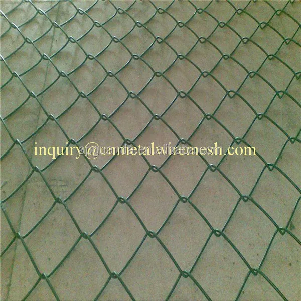 PVC Coated Chain Link Fence Wholesale Used Green Chain Link Fence for sale