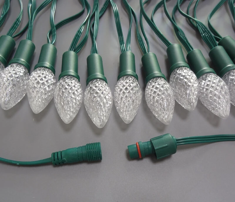 Crystal Cover Pixel Lights Holiday Decoration C7 C9 LED Strings