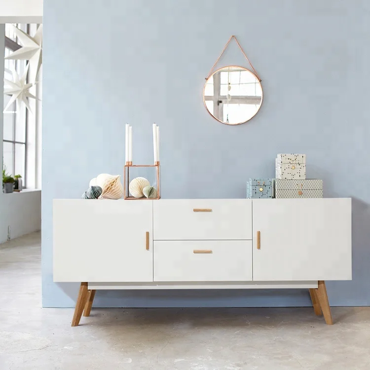 home furniture DIY 2 door 2 drawer cheap led lowboard wood wall console TV unit